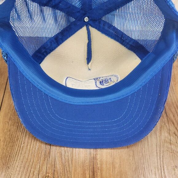 VTG Northern Energy NEI Snapback Hat Cap Blue Corduroy Rope Embroidered Mesh - Picture 8 of 10